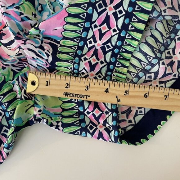 Lilly Pulitzer Katia High Tide Pink Abstract Floral Shorts Size XS Lounge Preppy - Picture 11 of 11